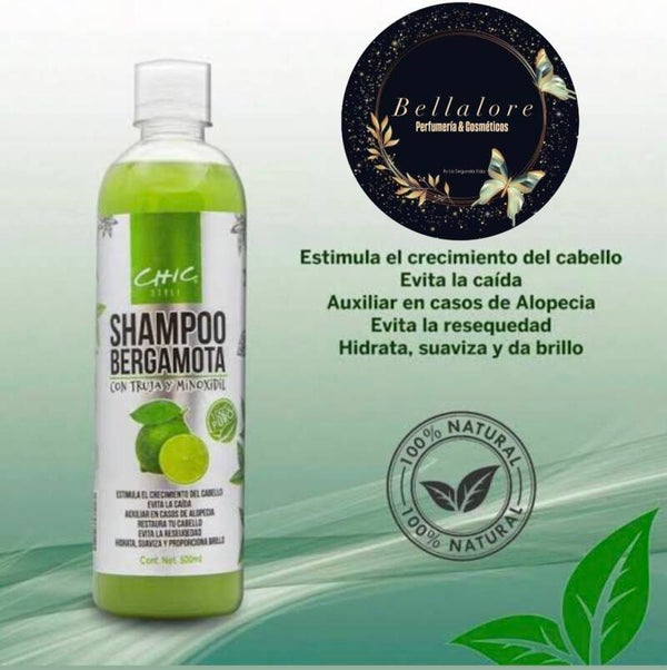 Shampoo Bergamota con Truja y Minoxidil