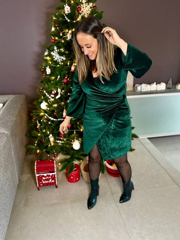 Velvet dress green