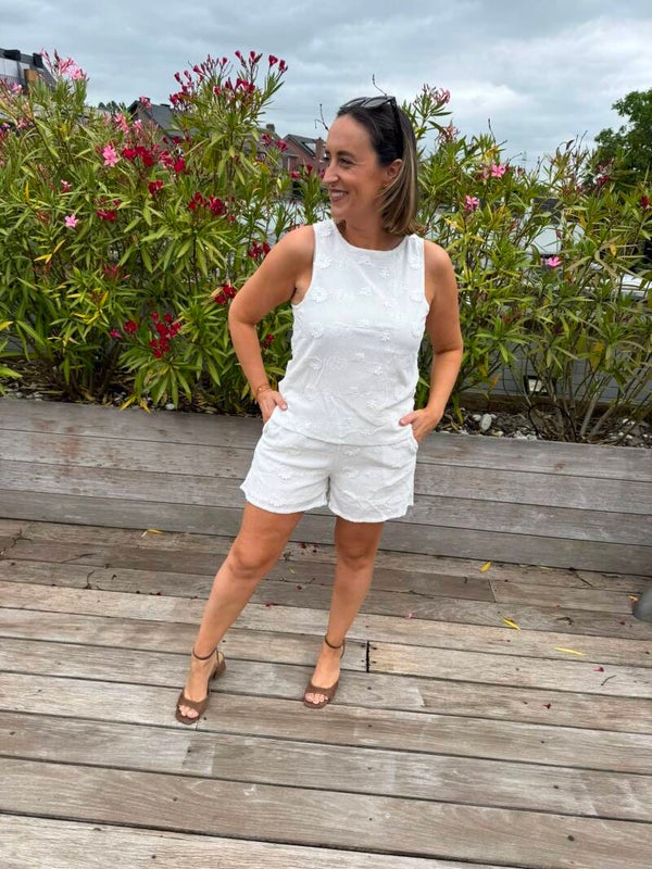 White floral print set