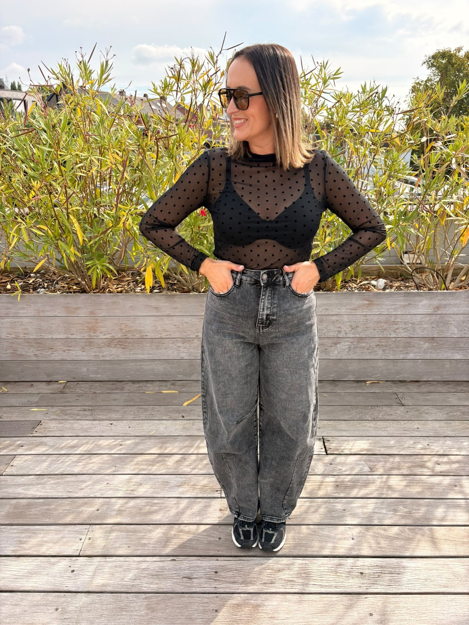 Grey balloon pants