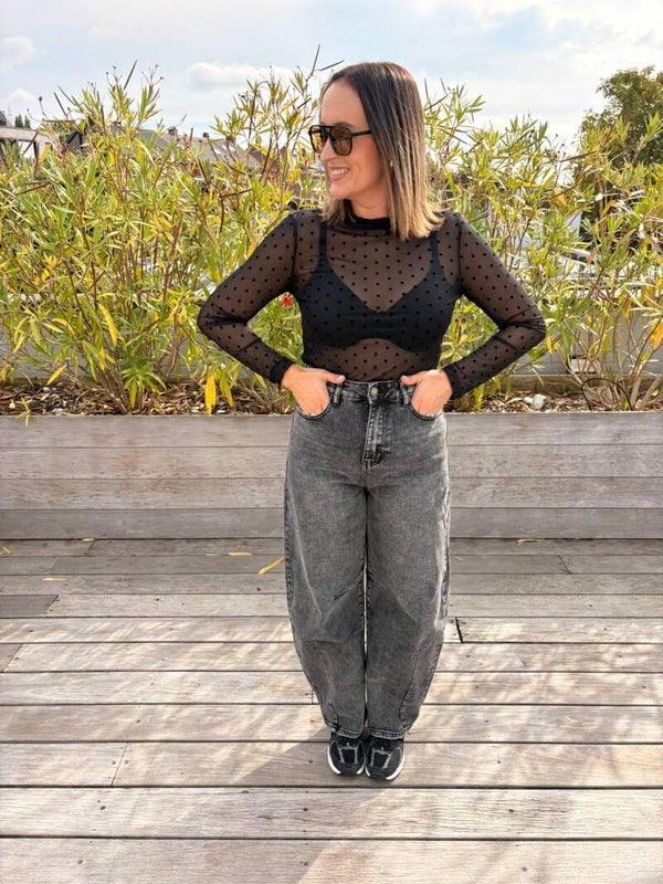 Grey balloon pants