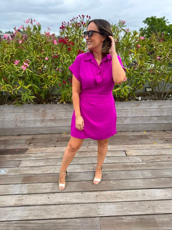 Wikkel dress  magenta