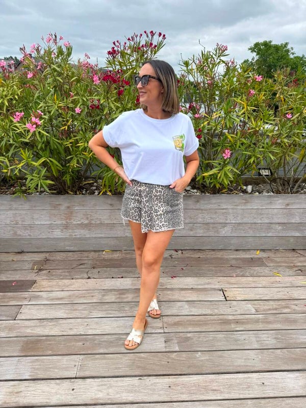 Leopard skort
