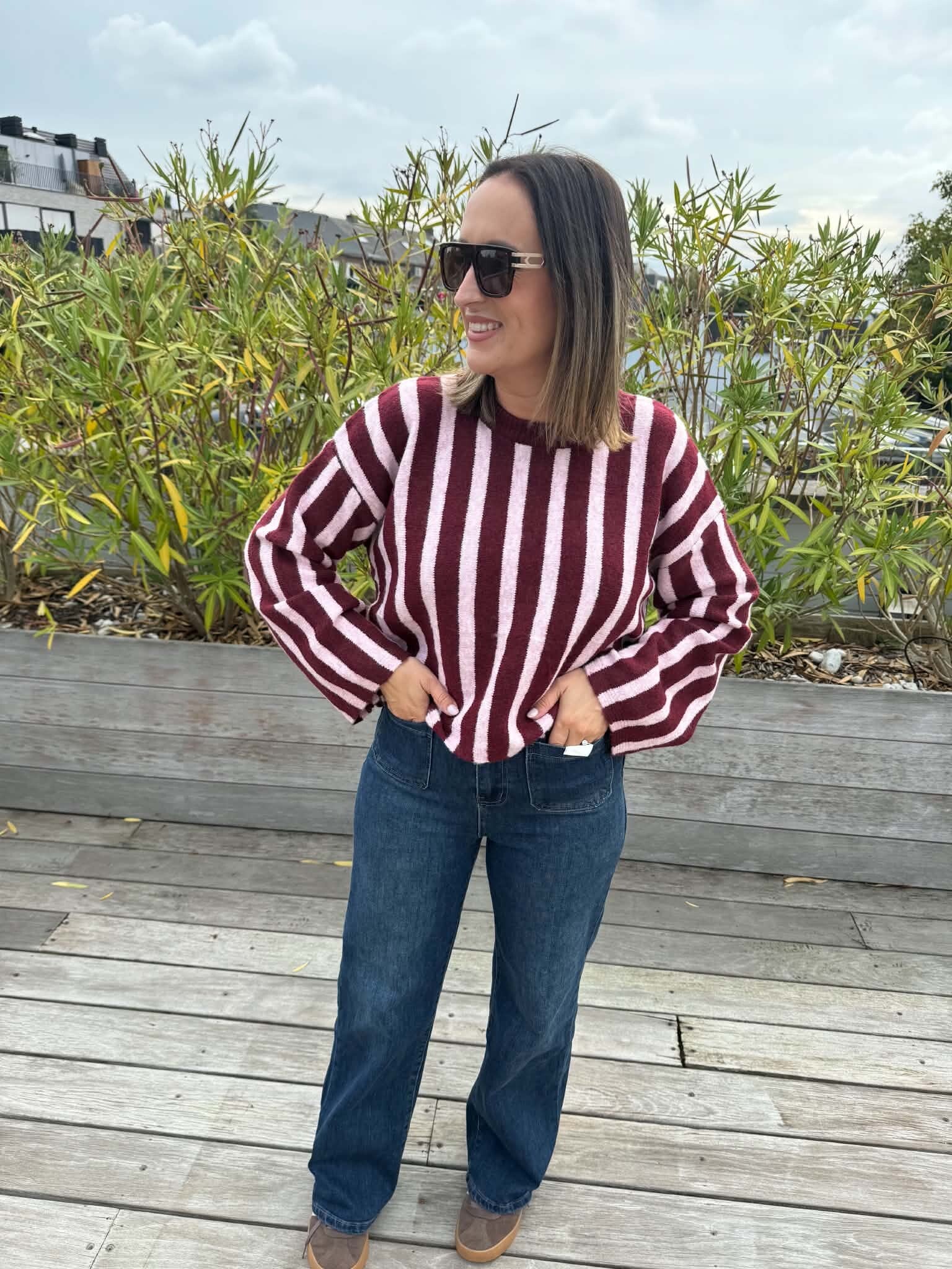 Amour sweater plum