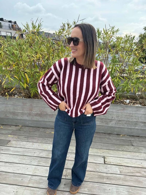 Amour sweater plum