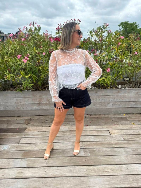 White lace blouse
