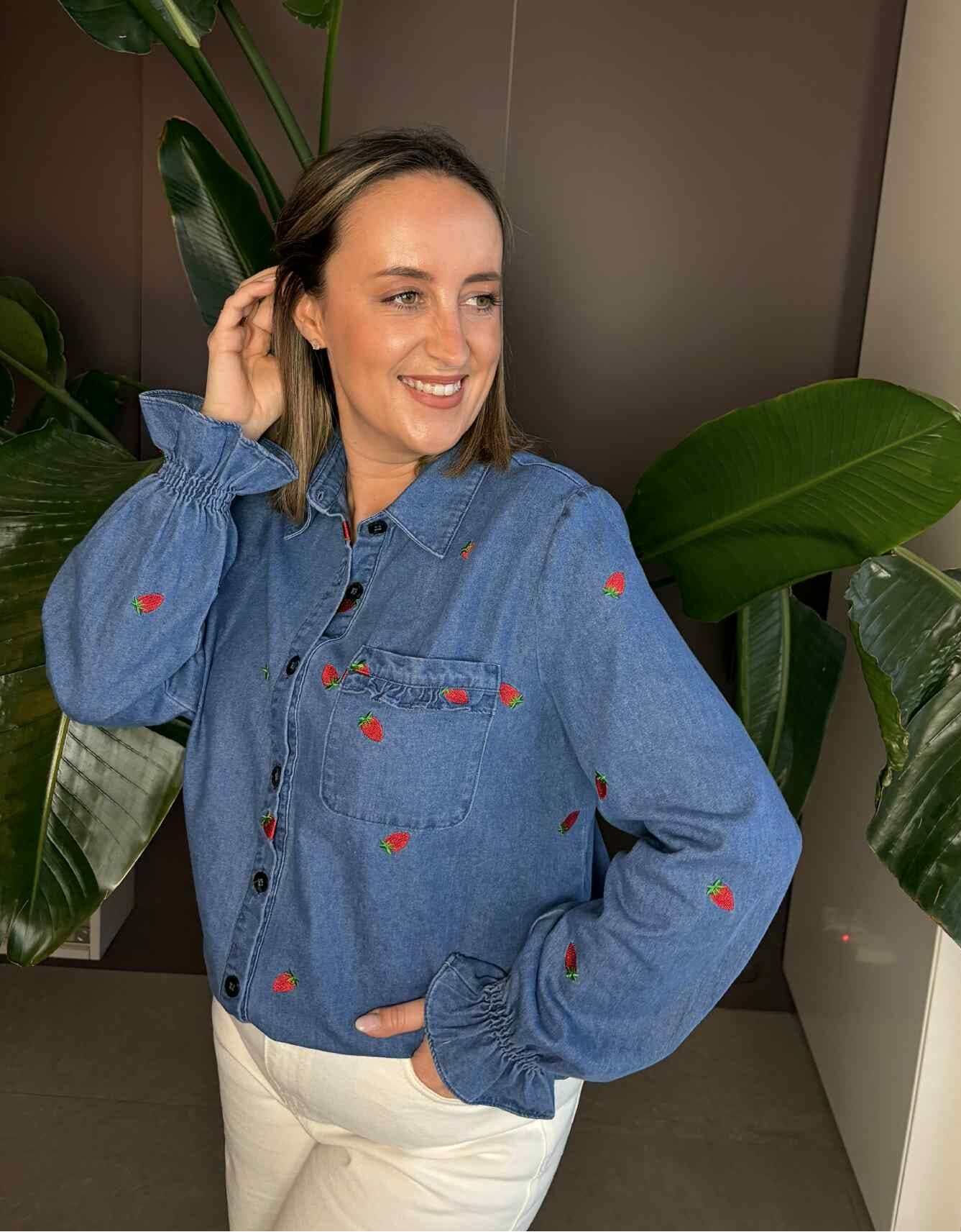 Strawberry jeans hemd