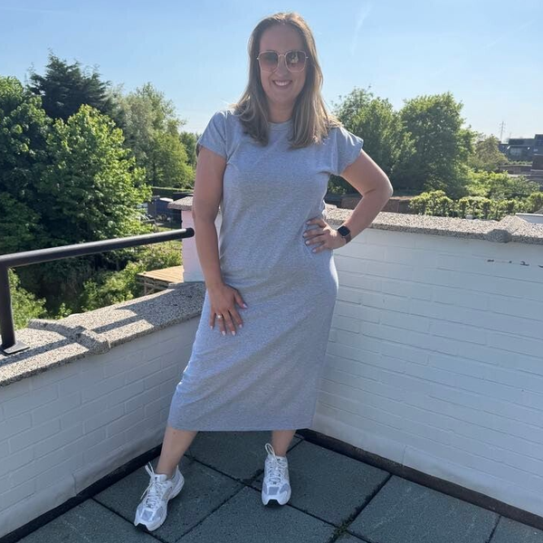 Bestseller T shirt dress grijs