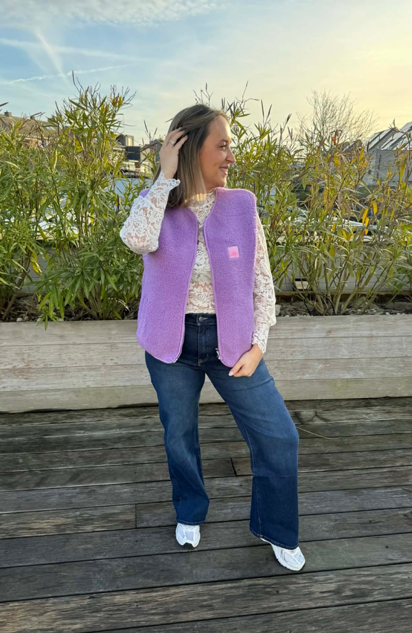 Amour teddy gilet reversible