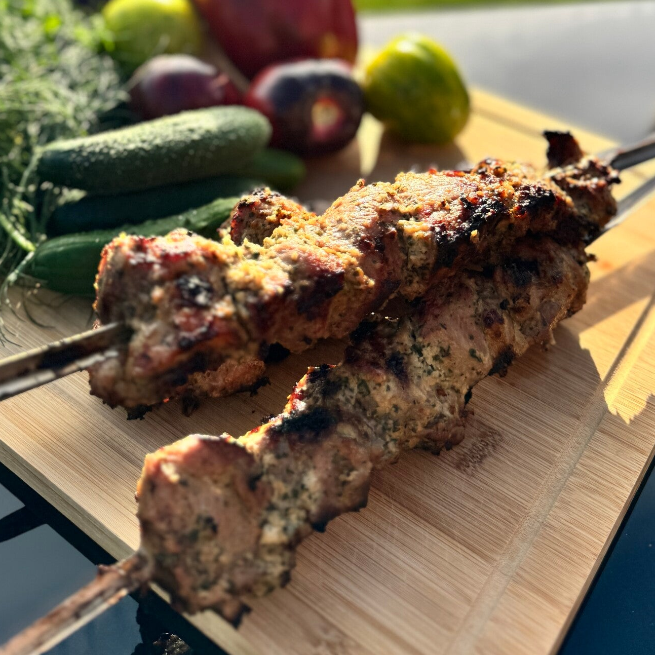 Schweine-Schaschlik "Mayo" | in Zwiebel-Mayonnaise-Kräuter-Marinade