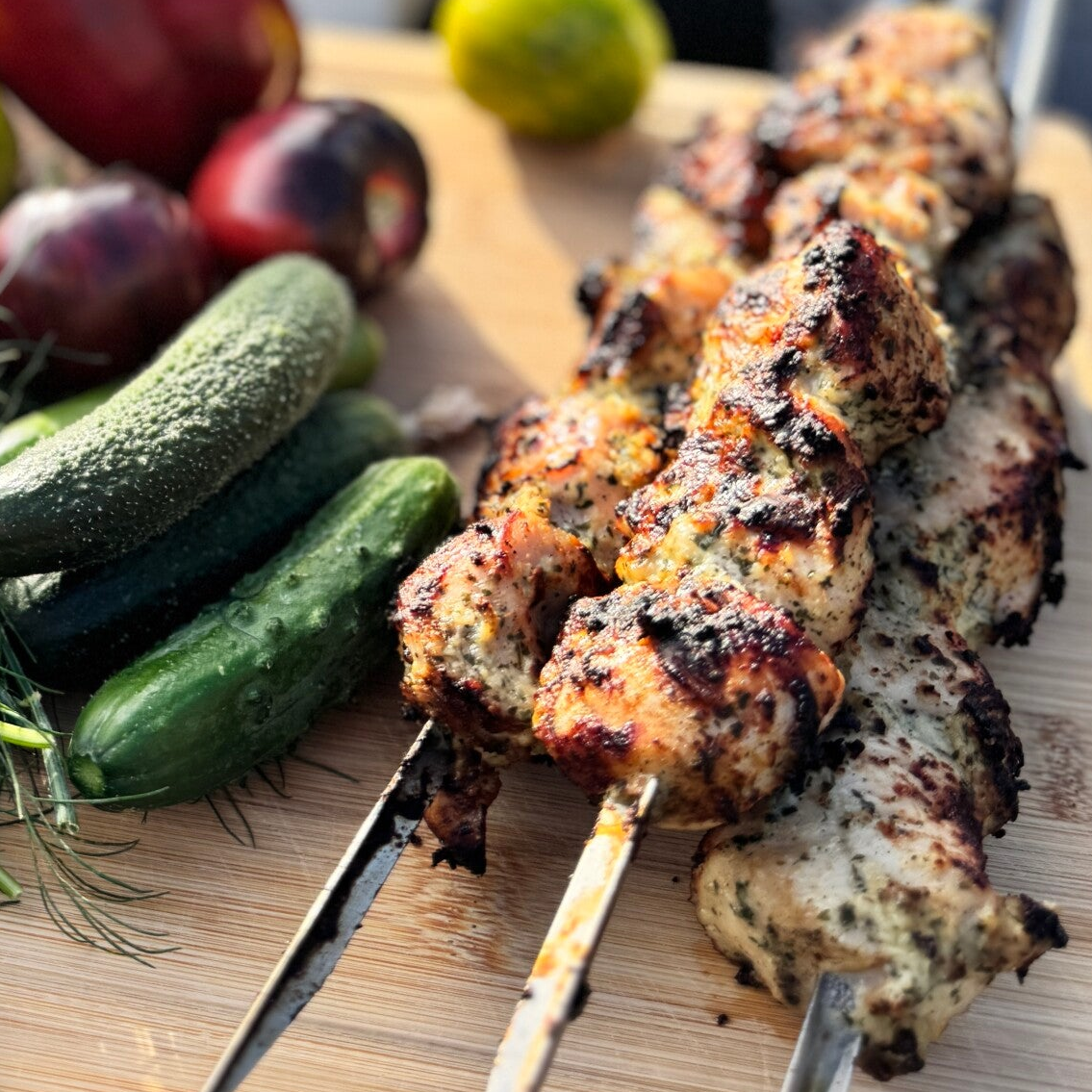 Puten-Schaschlik "Mayo" | in Zwiebel-Mayonnaise-Kräuter-Marinade