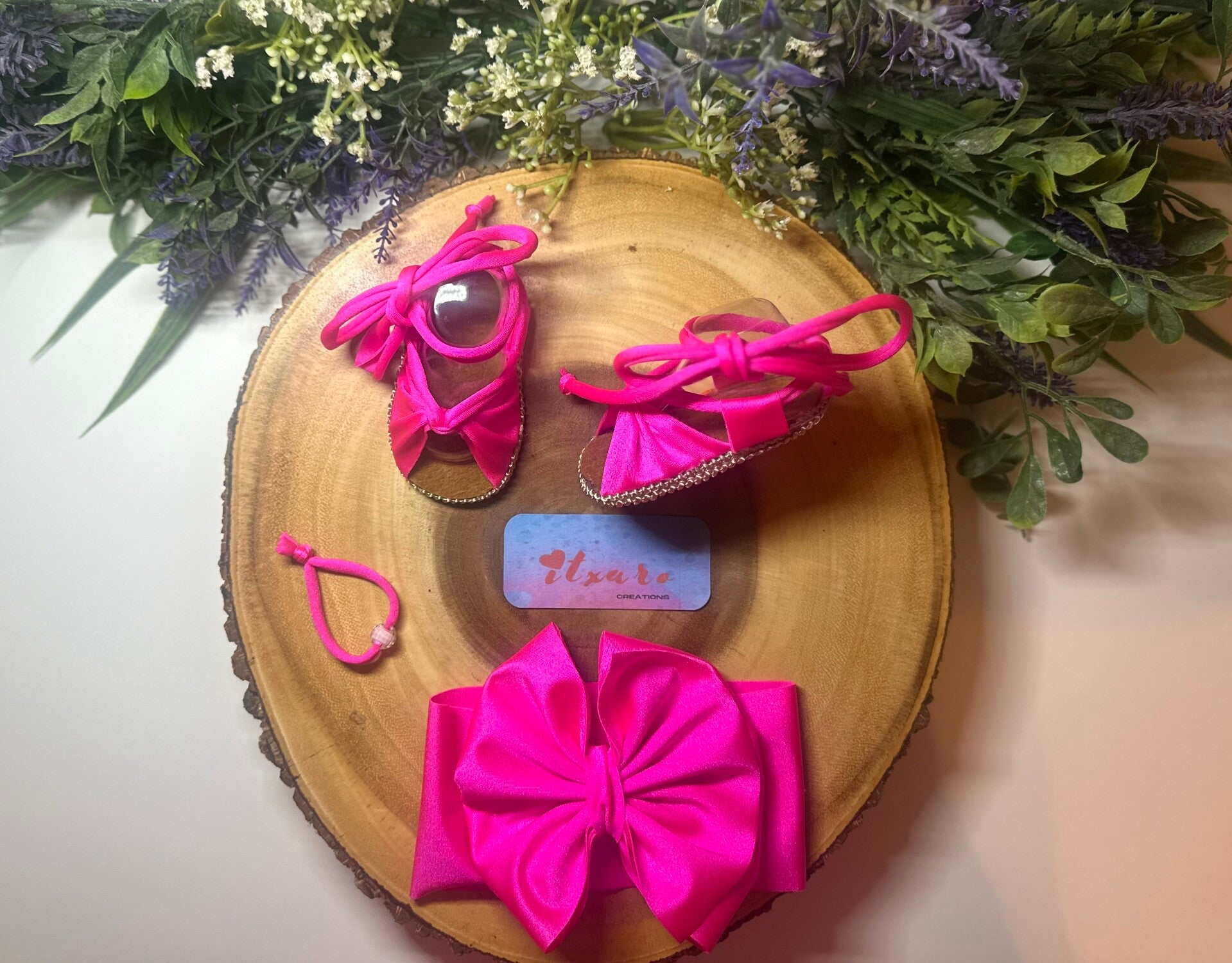 Baby sandals Bow set