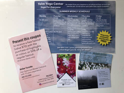 Postcards and business cards