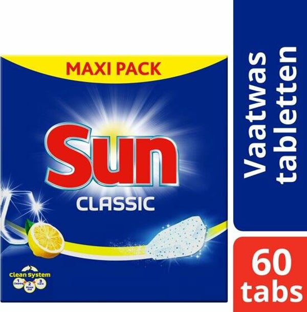 Sun Vaatwastabletten Lemon Maxi Pack - 60 Tabs