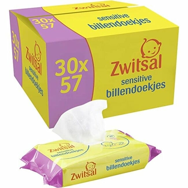 Zwitsal Billendoekjes Sensitive 30 x 57  = 1710 stuks