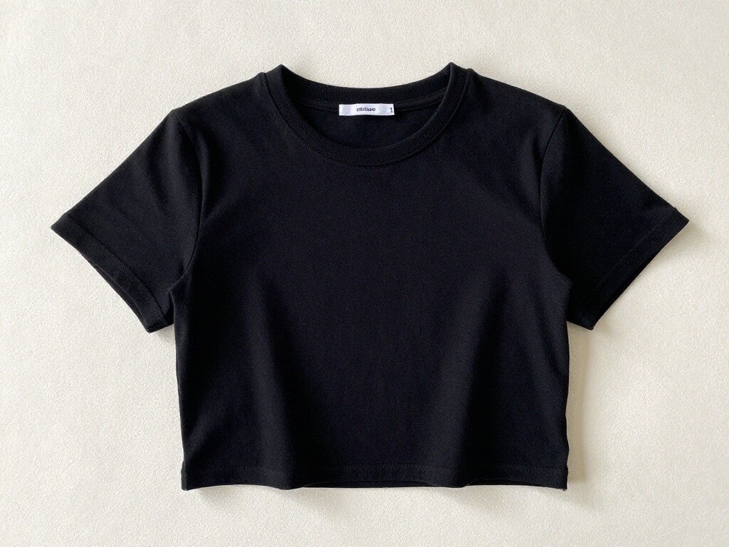Crop top T-shirt - Sort