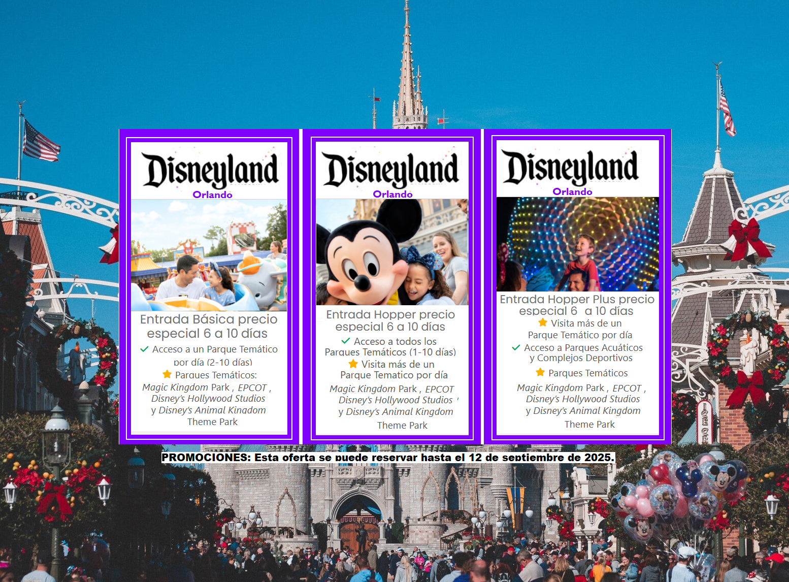 TIKETS DISNEYLAND ORLANDO