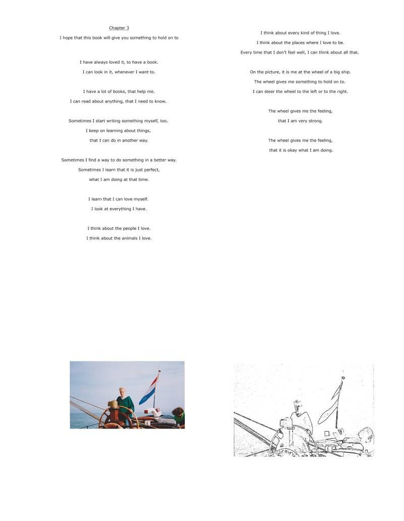 Fragment of my new children's book  I step forward with an extra  X