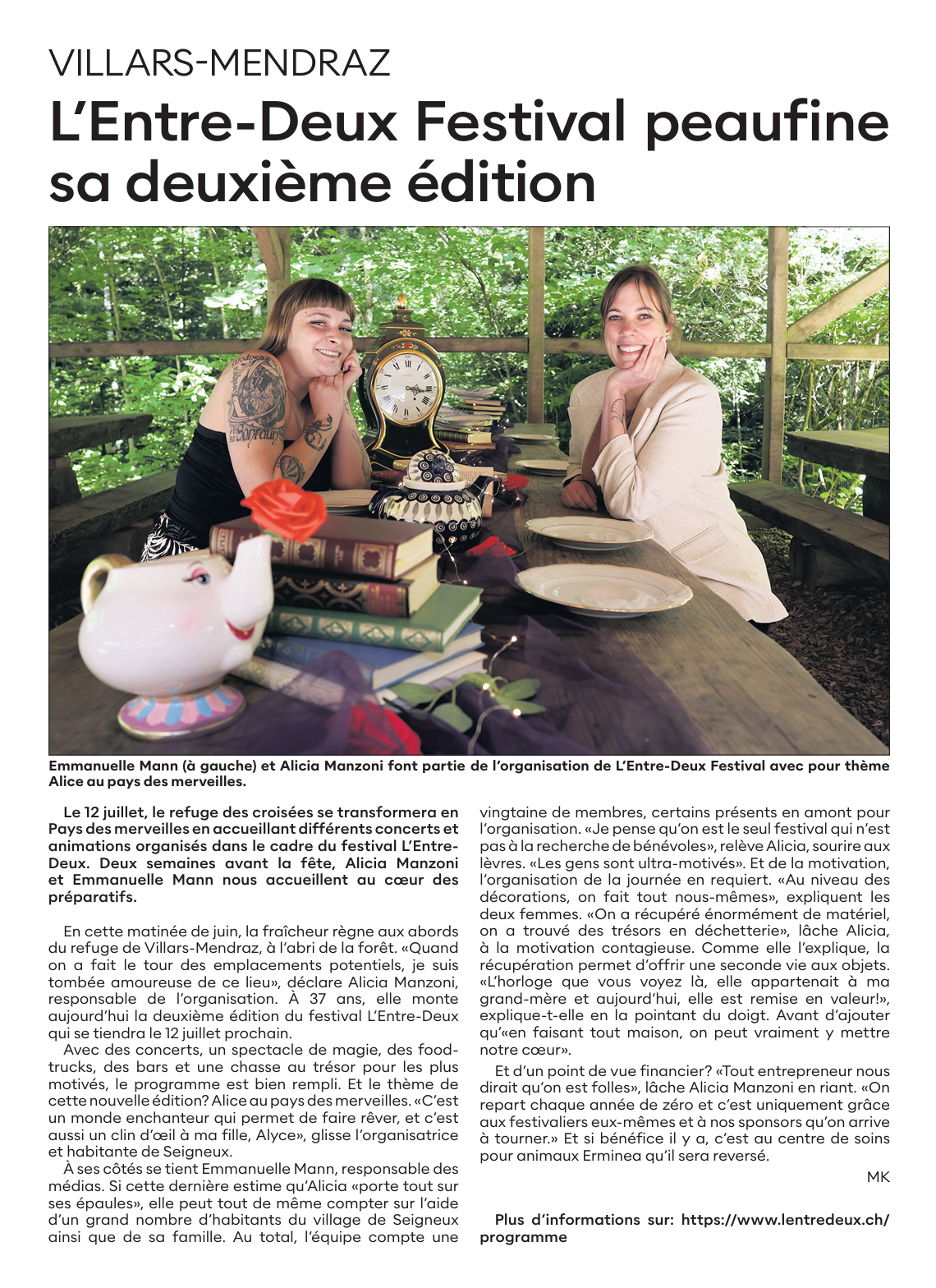 article de Echo du Gros-de-Vaud