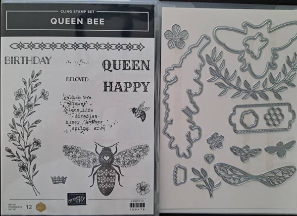 Queen Bee stempelset met bijpassende stansen