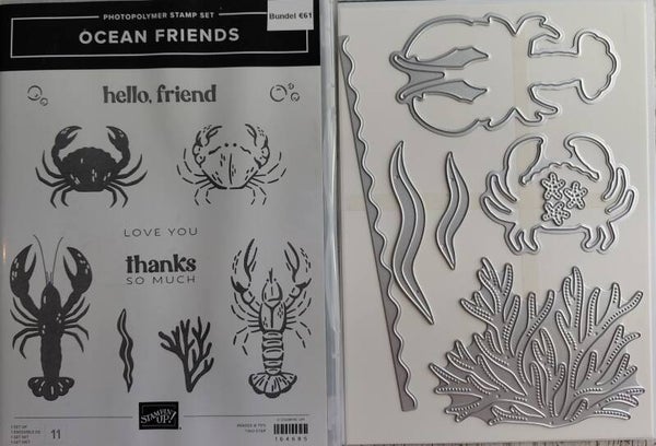 Ocean Friends stempelset met bijbehorende stansen