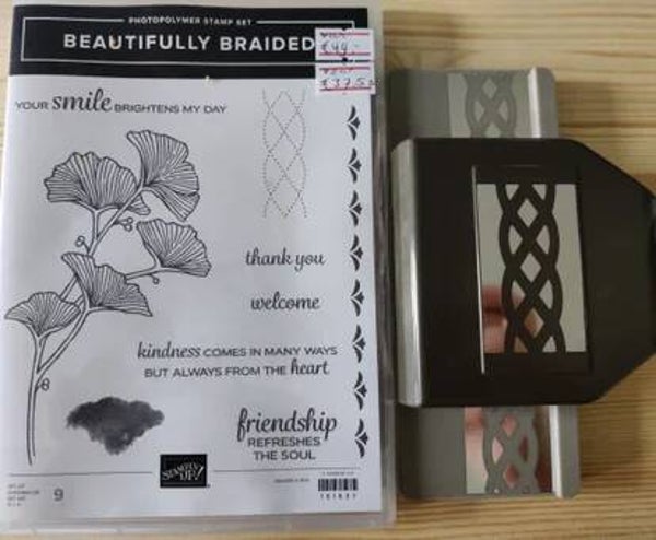 Beautiful Braided stempelset met bijpassende Braided Border pons