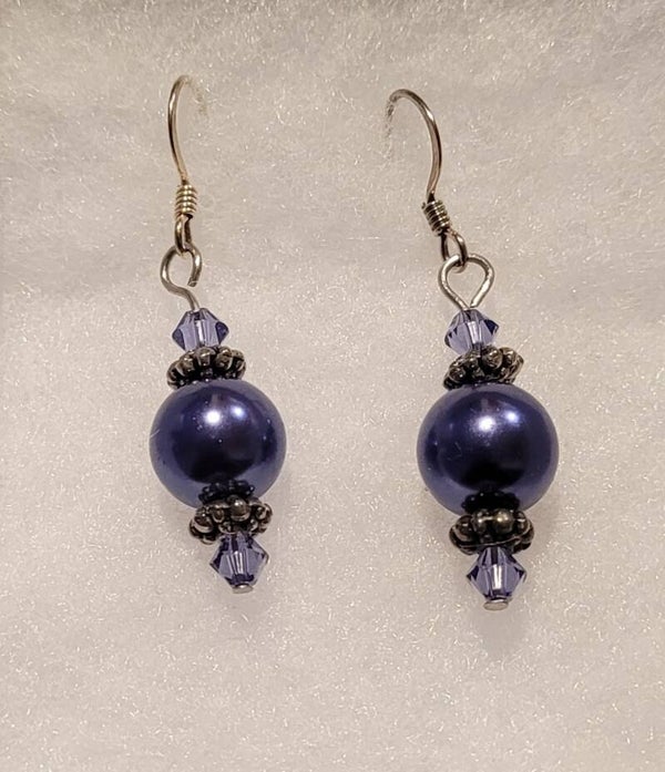 Purple Pearl Earrings