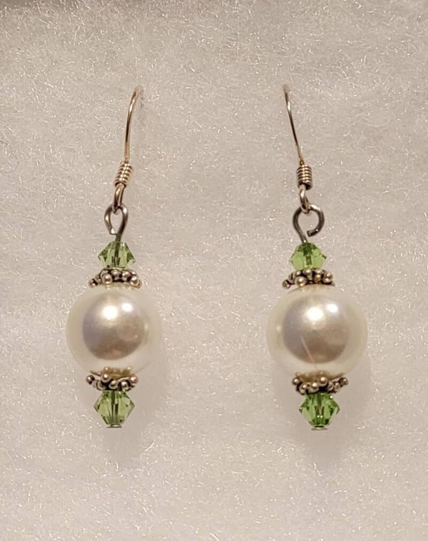 White Pearl Earrings