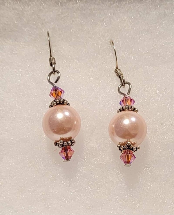 Pink Pearl Earrings