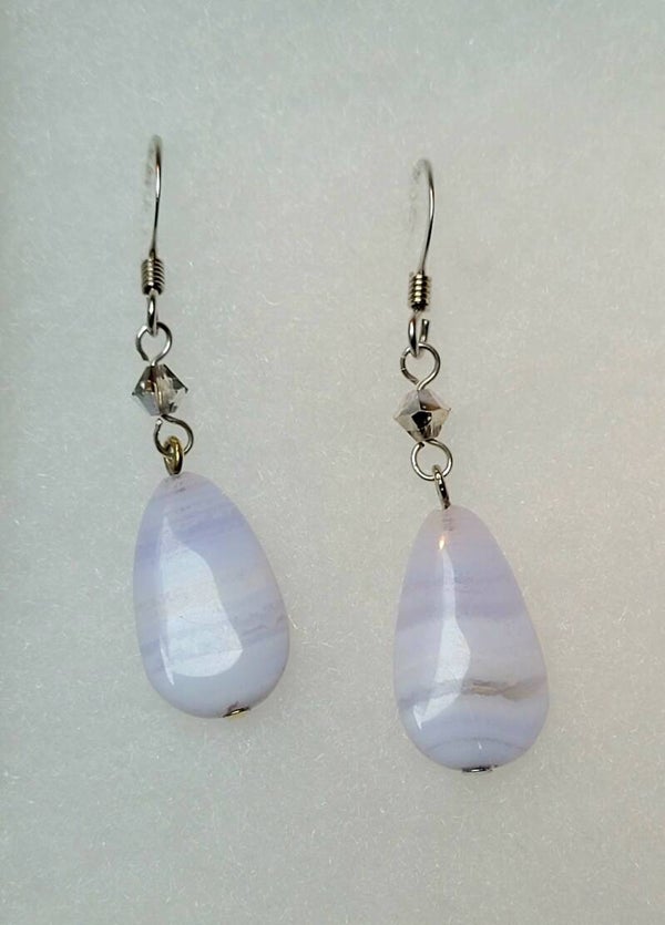 Blue-lace Agate Earrings