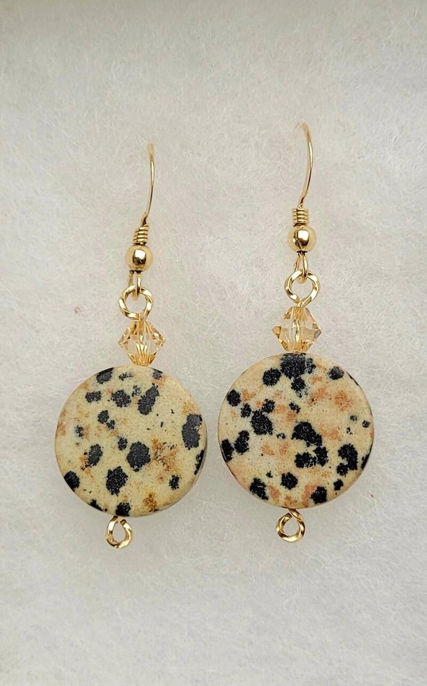 Dalmatian Gold Earrings