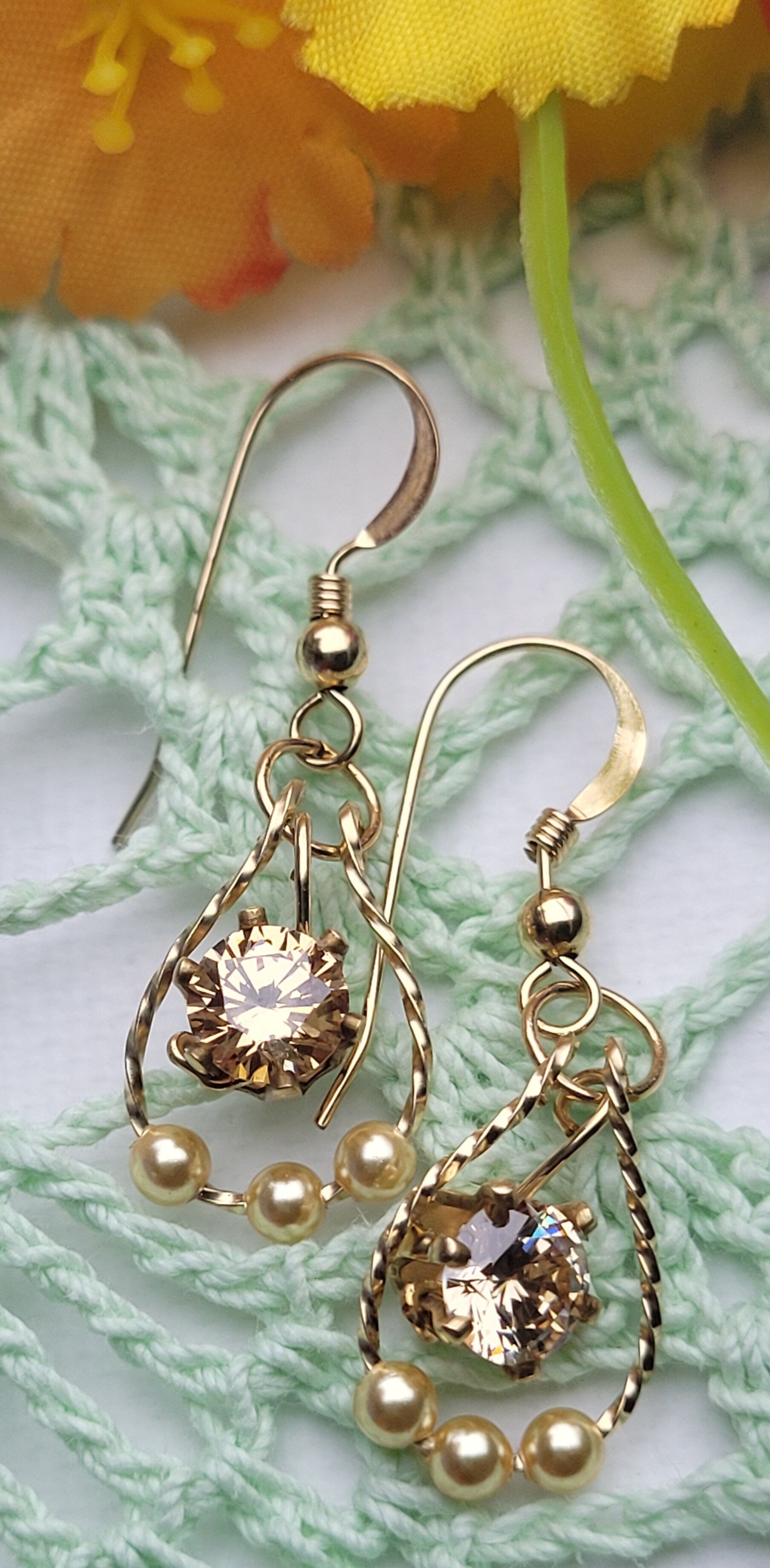 Champagne Earrings