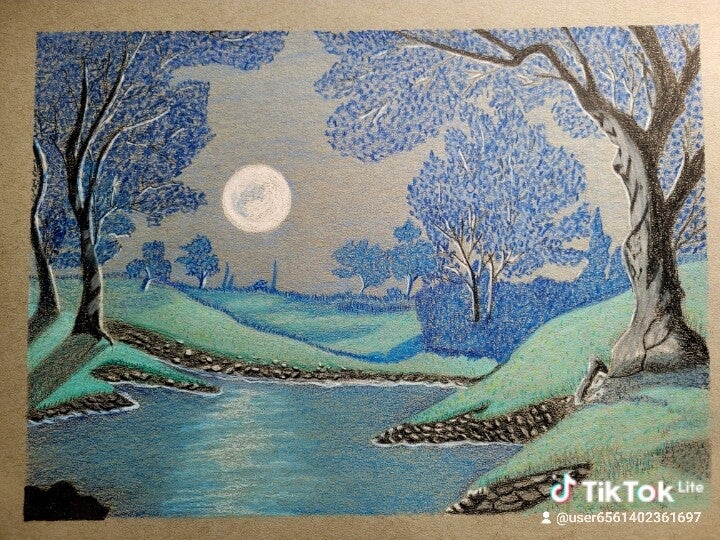 Moonlighted Lake