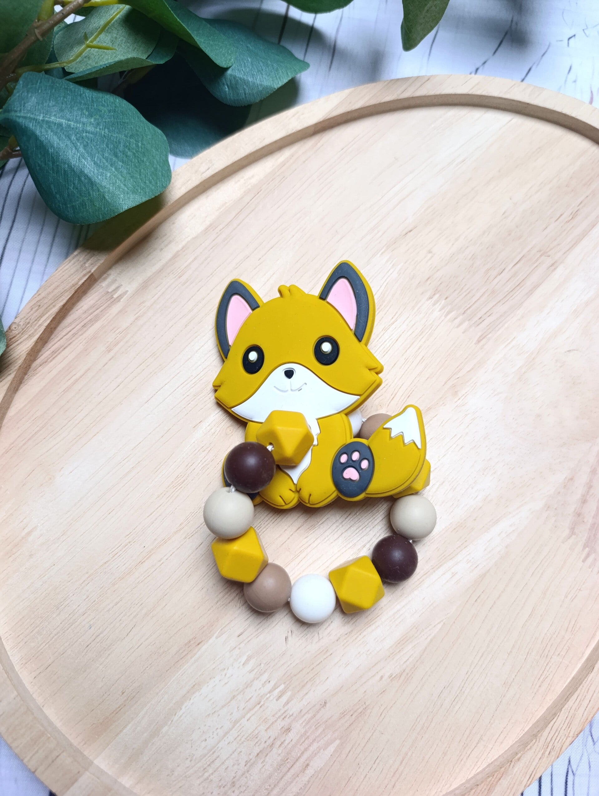 Anneau de dentition renard jaune