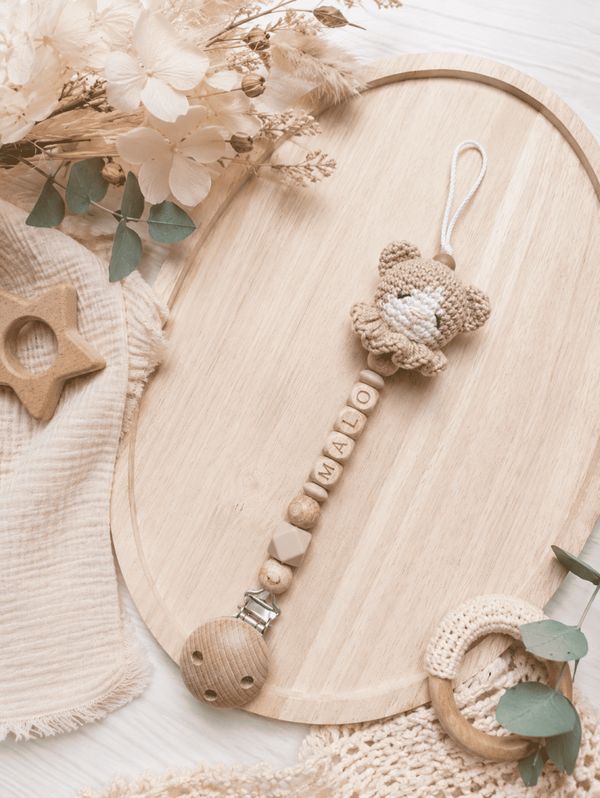 Attache tétine crochet chat