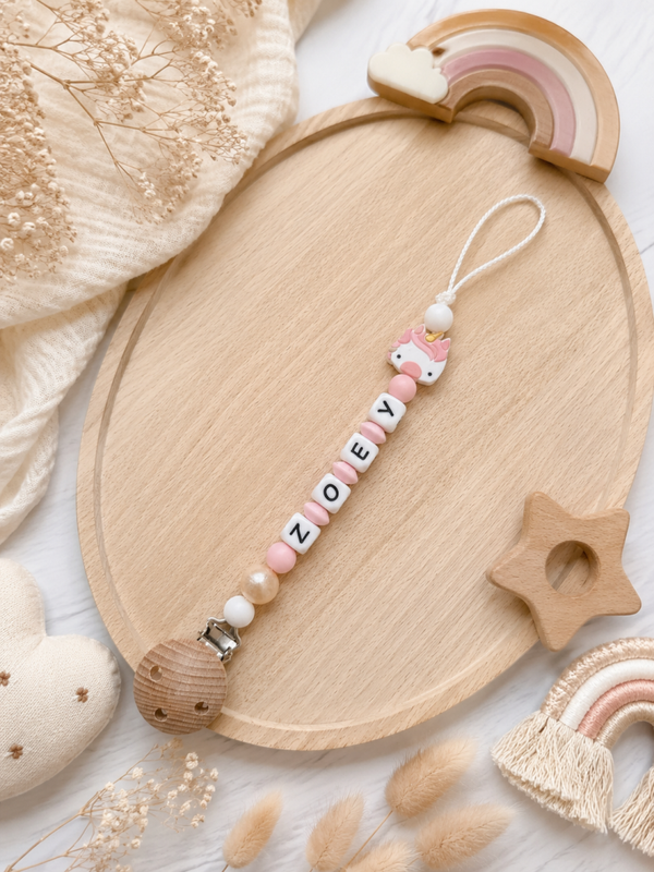 Attache tétine licorne