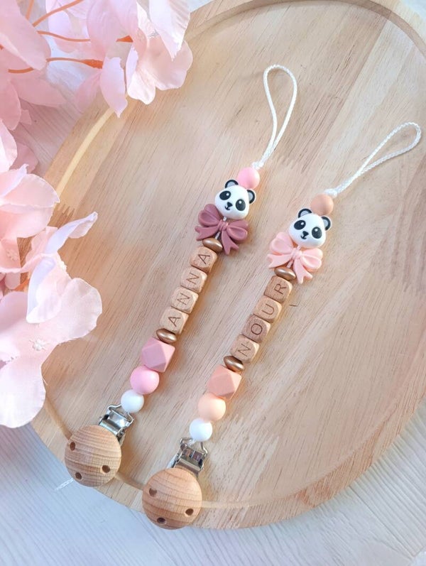 Attache tétine panda