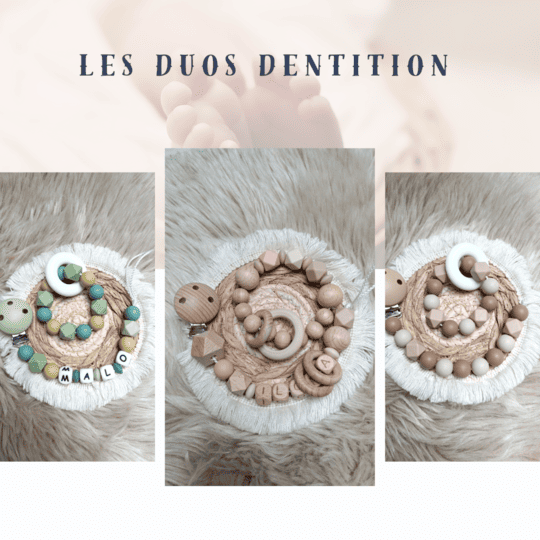 ensemble dentition attache tétine anneaux dentition