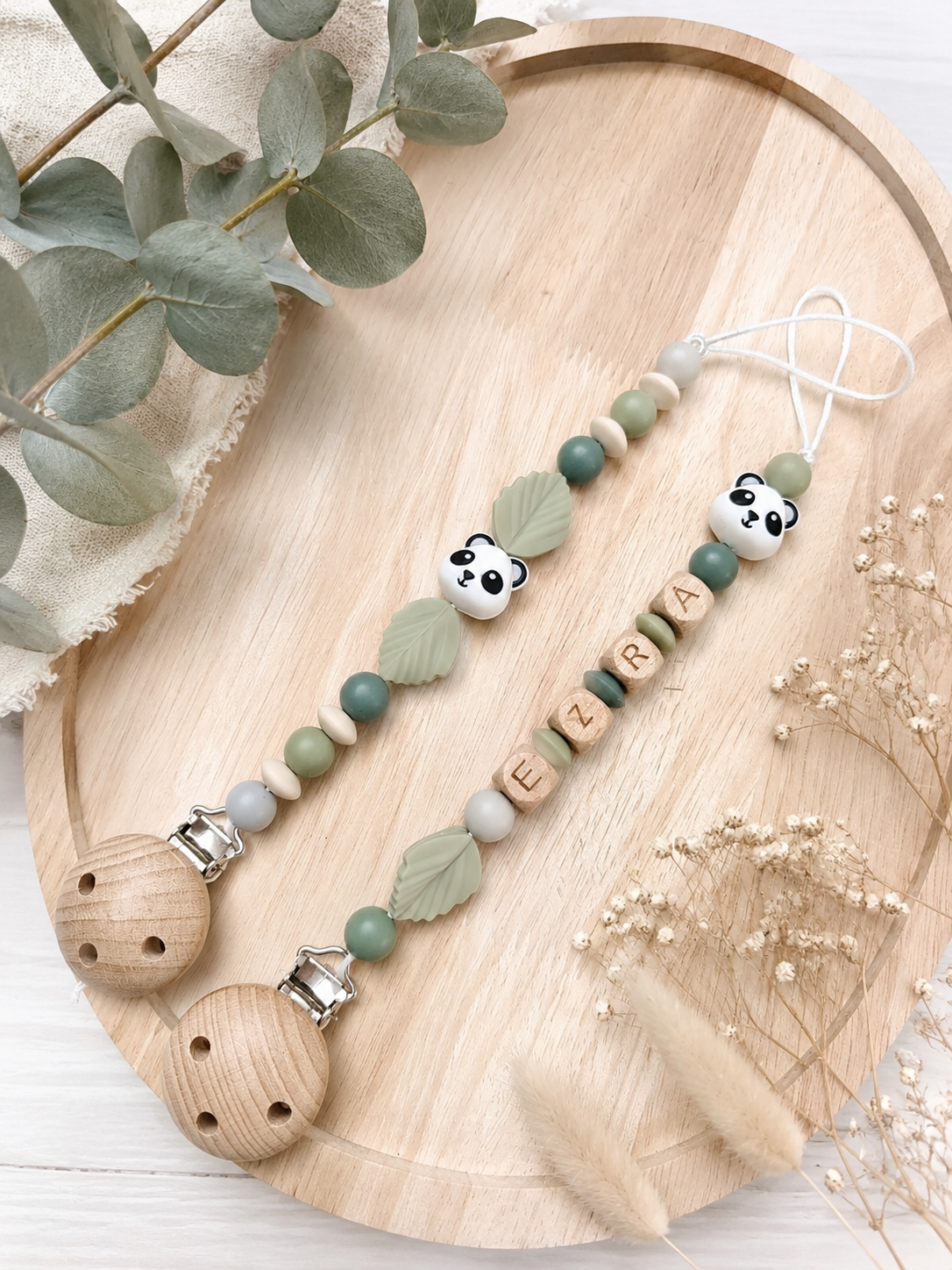 Attache tétine panda