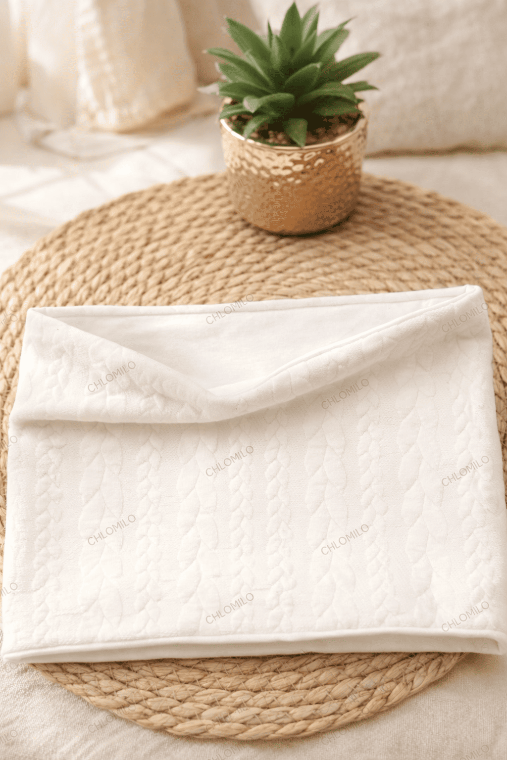 Tour de cou torsades écru +12 ANS/ ADULTE