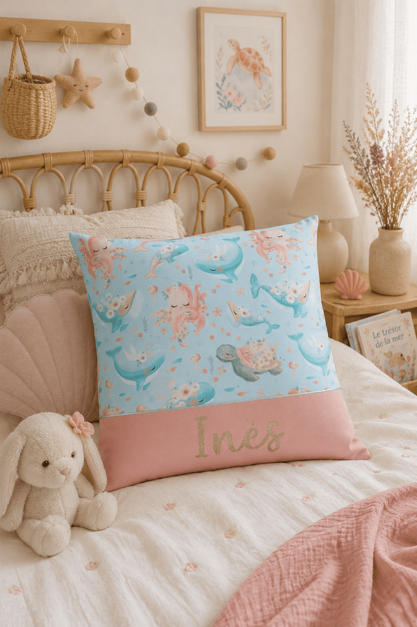 Coussin de naissance animaux de la mer