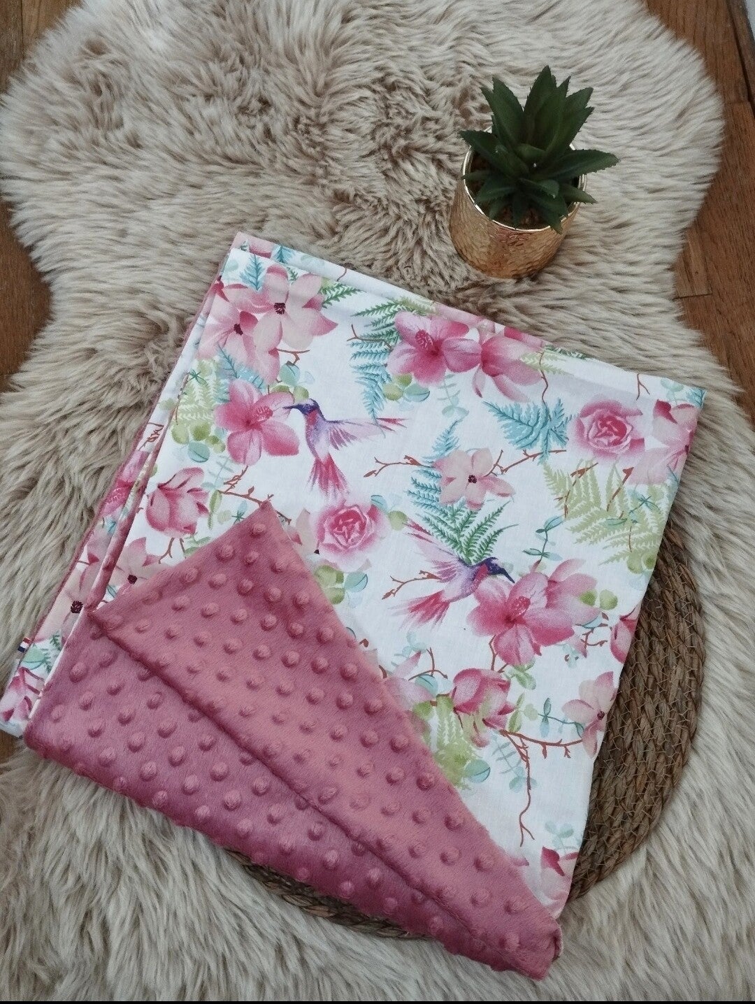 Couverture petit lit oiseaux