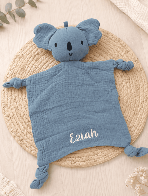 Doudou koala Gaze de coton personnalisé