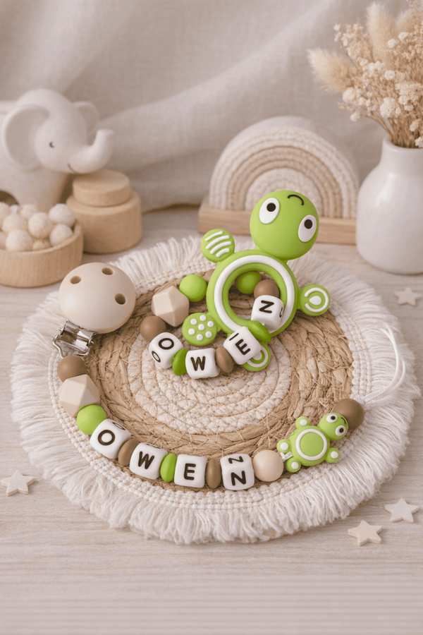 Duo dentition tortue vert marron