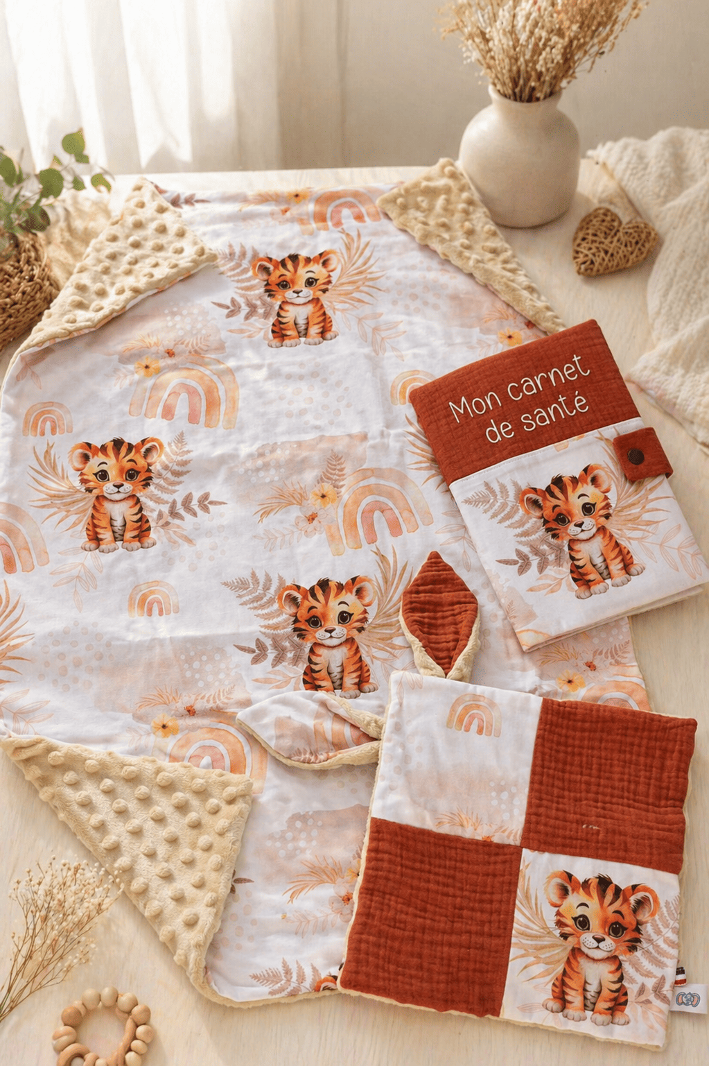 Ensemble cadeau naissance tigre