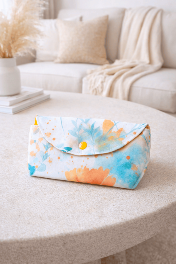 Etui à lunettes fleuri
