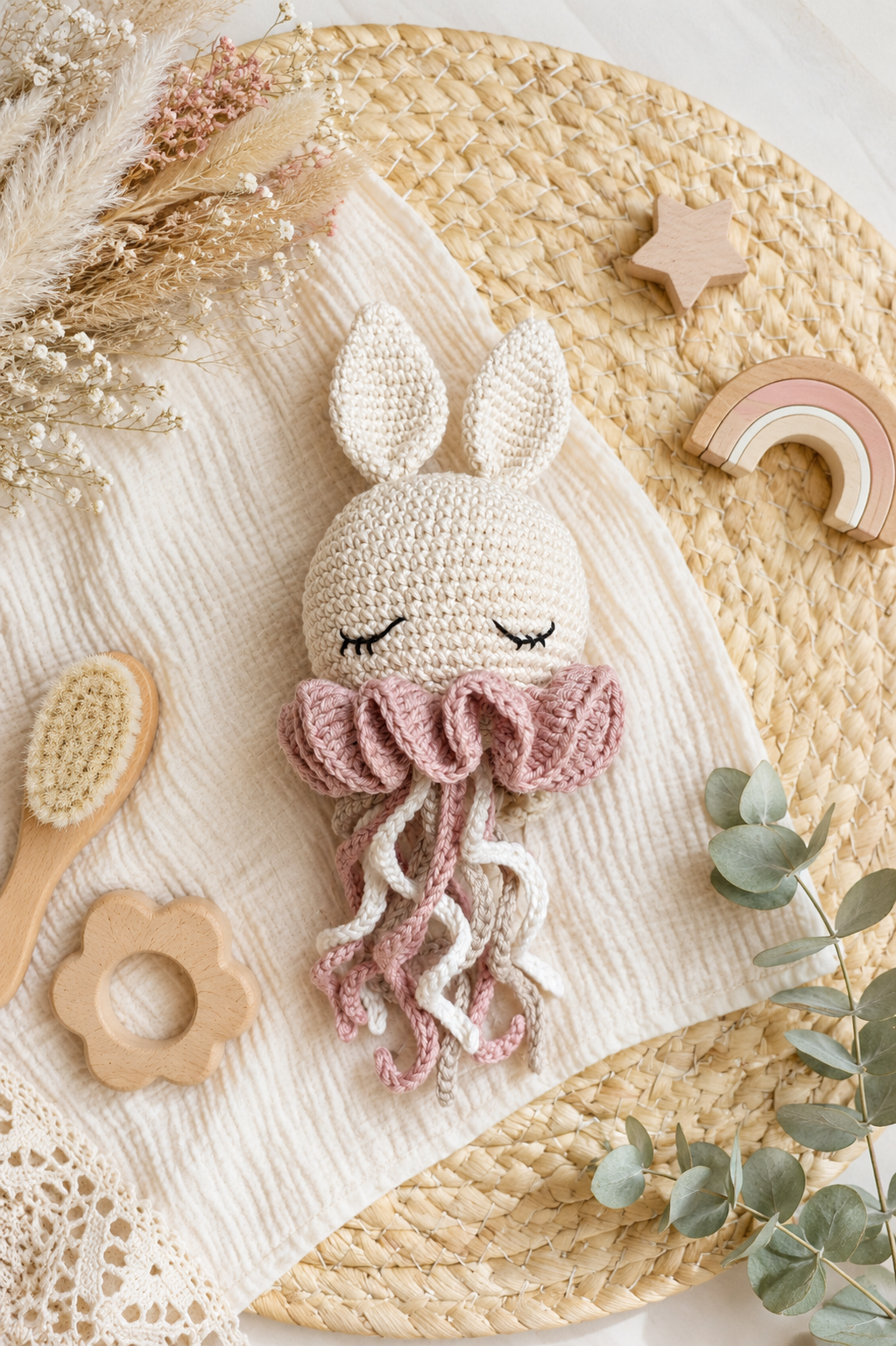 Doudou lapin tentacules