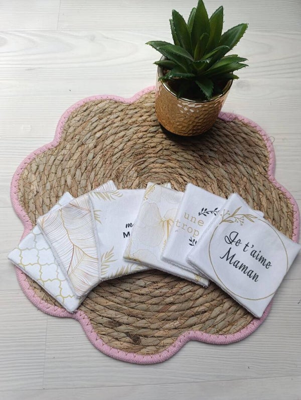 Lot de 6 lingettes Fête des mères