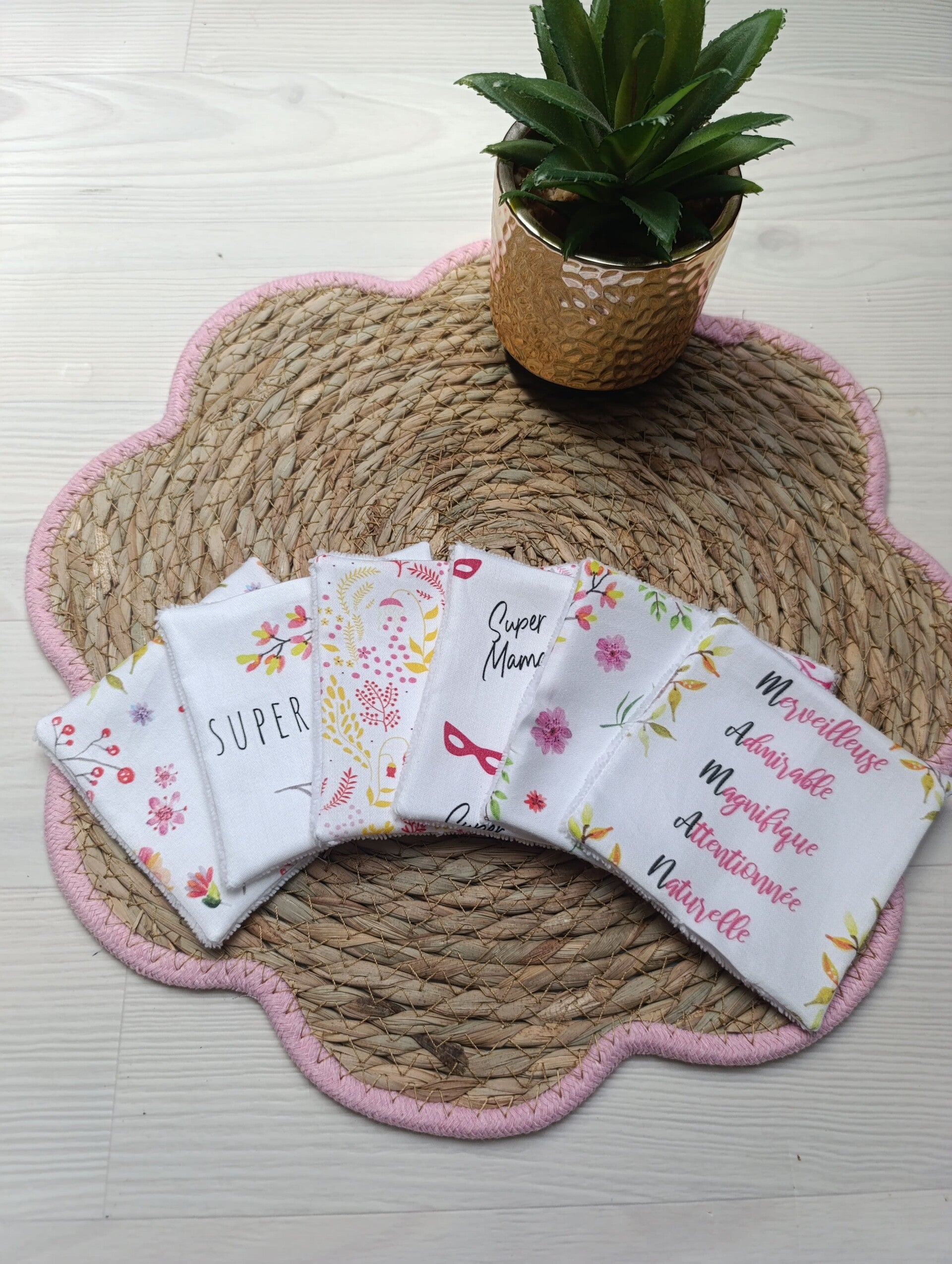 Lot de 6 lingettes Fête des mères