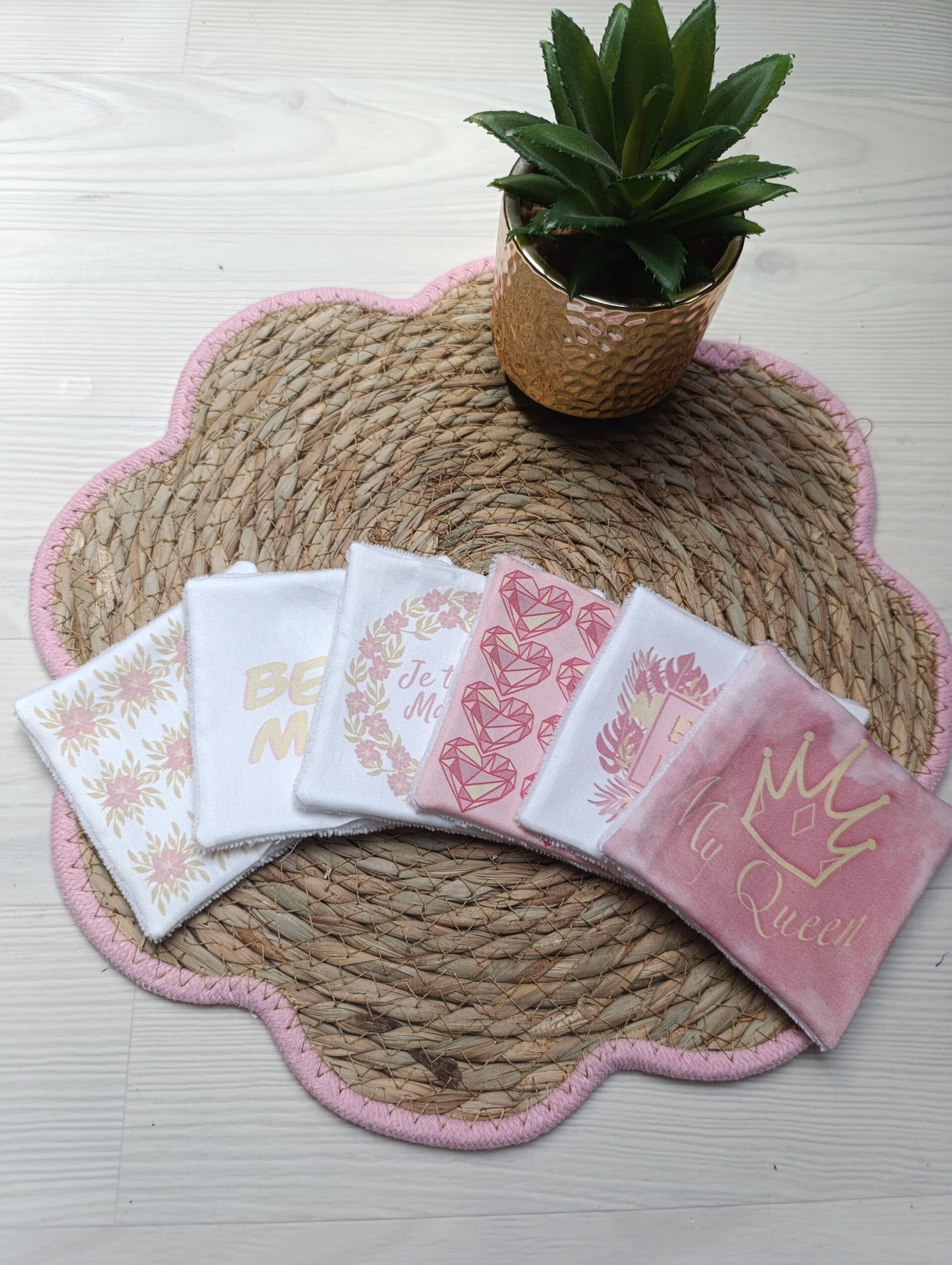 Lot de 6 lingettes Fête des mères